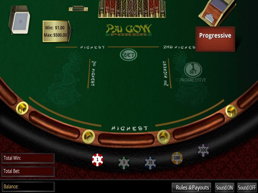 Fortune pai gow poker progressive