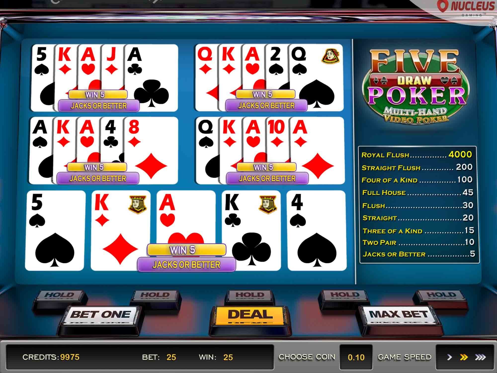 Five Draw Poker