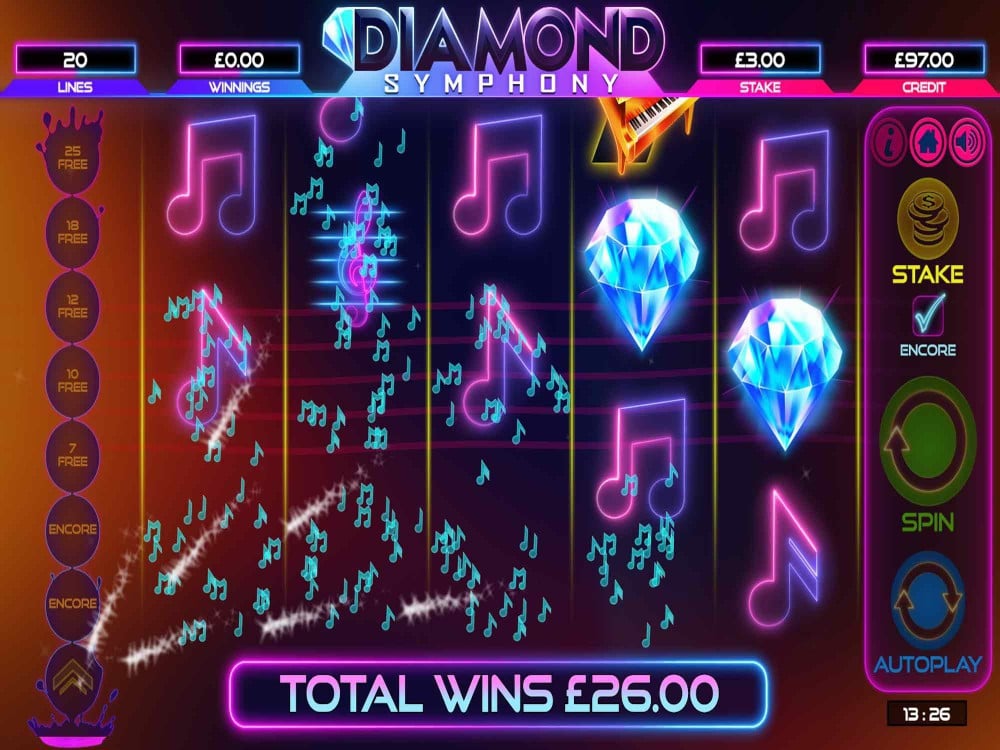 Diamond symphony slot machine