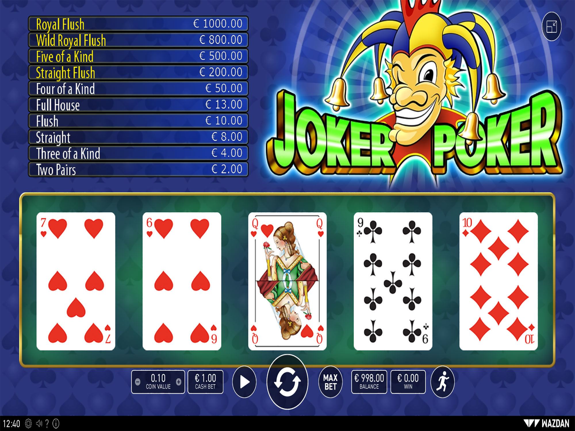 Free Video Joker Poker Games