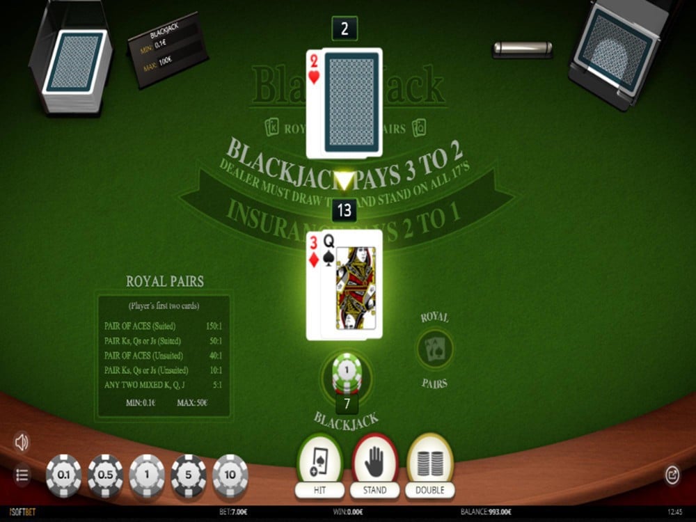 Blackjack Royal Pairs by iSoftbet - GamblersPick