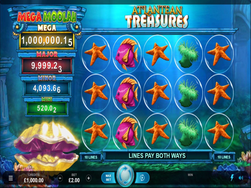 Atlantean Treasures Mega Moolah Jackpot