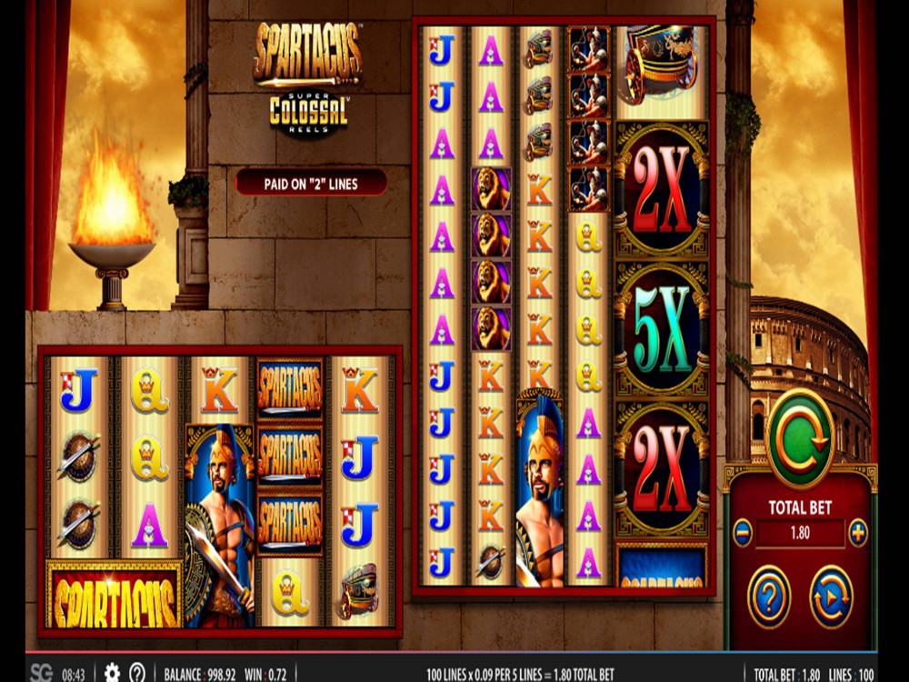 Spartacus Super Colossal Reels by Williams Interactive - GamblersPick