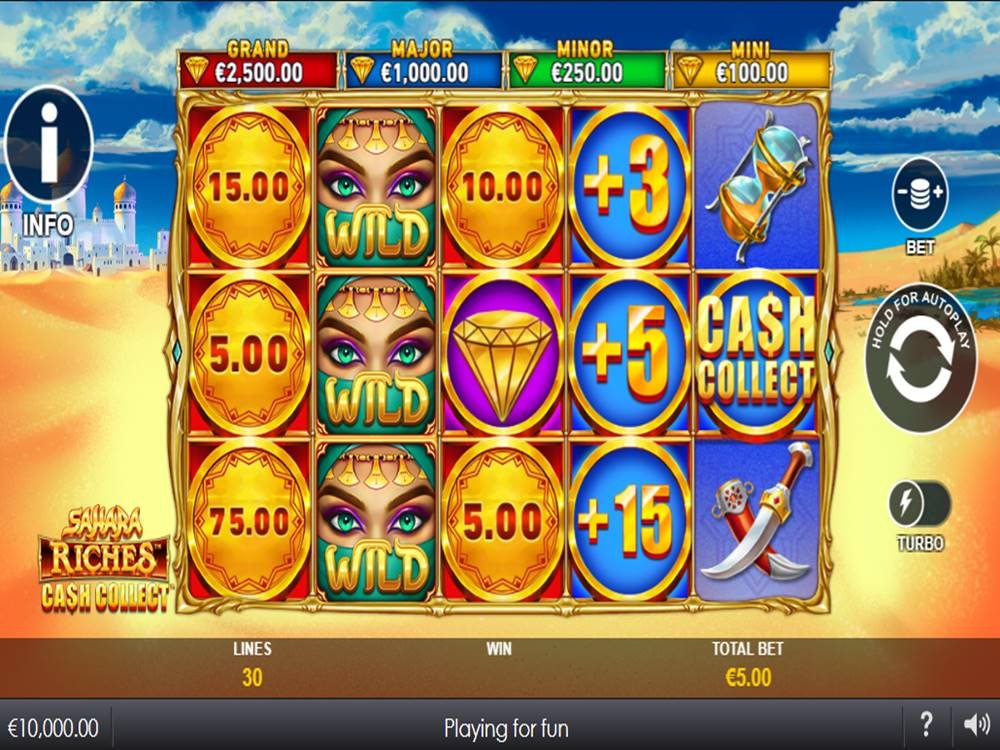 Sahara Riches Cash Collect by Playtech - GamblersPick