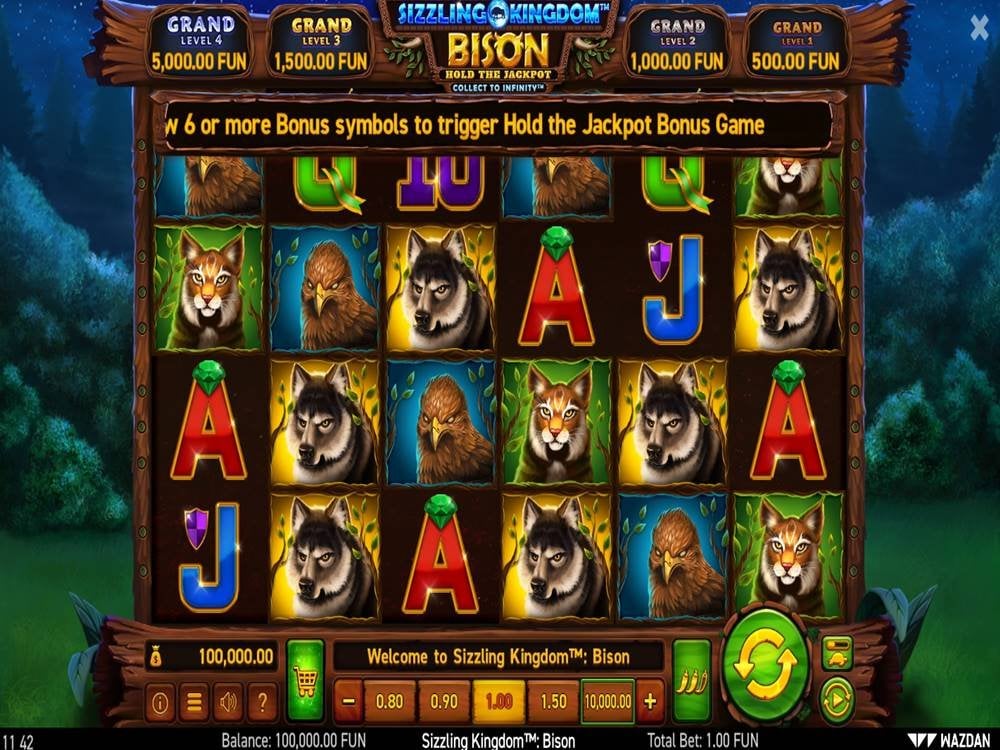 sizzling kingdom bison slot