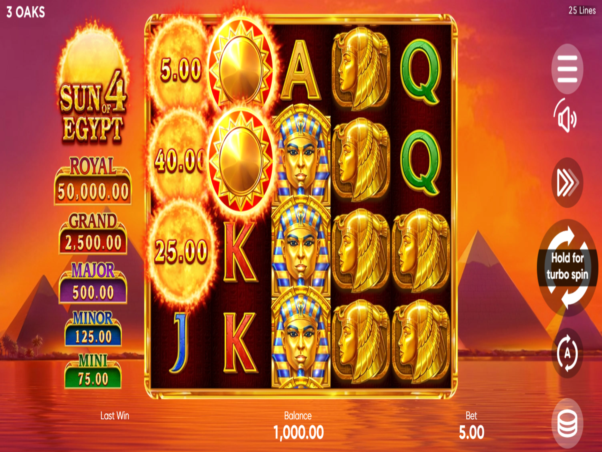 Sun of Egypt 4 Slot by 3 Oaks Gaming - GamblersPick